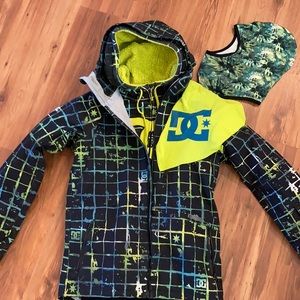 DC Jacket, hoody, tech bandana and beleclava